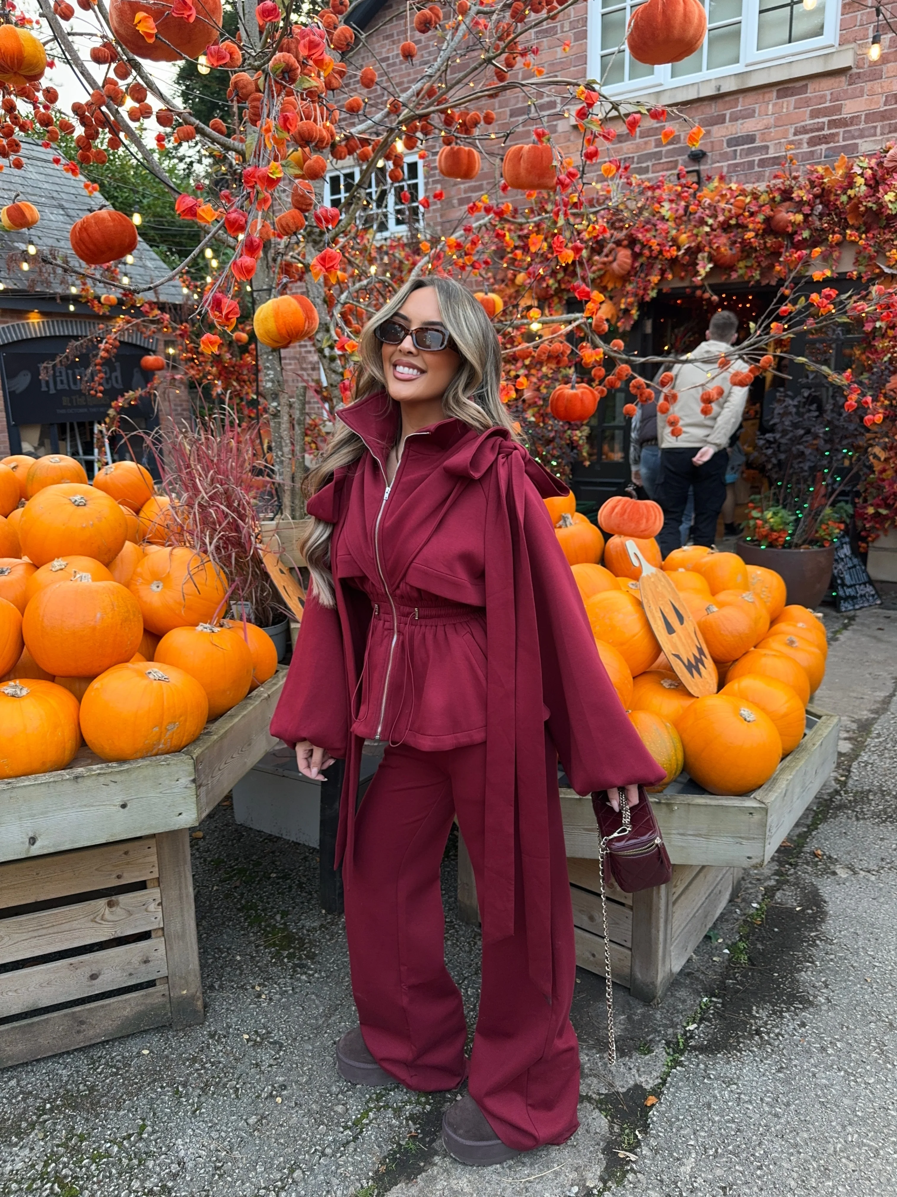 ‘BEAU’ BURGUNDY TROUSERS (TALL) - Image 3