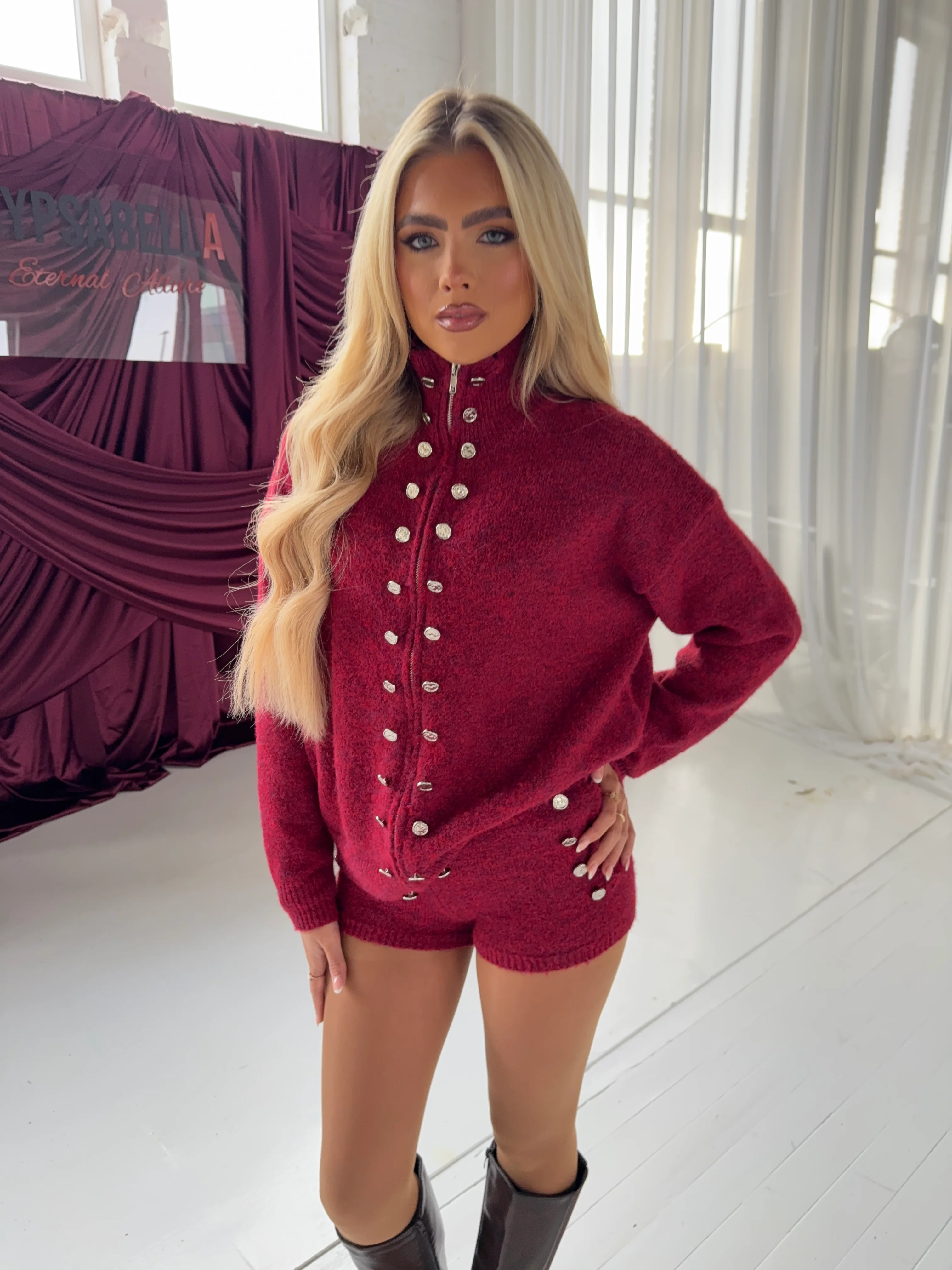 'CERISE' KNIT SHORTS - Image 7