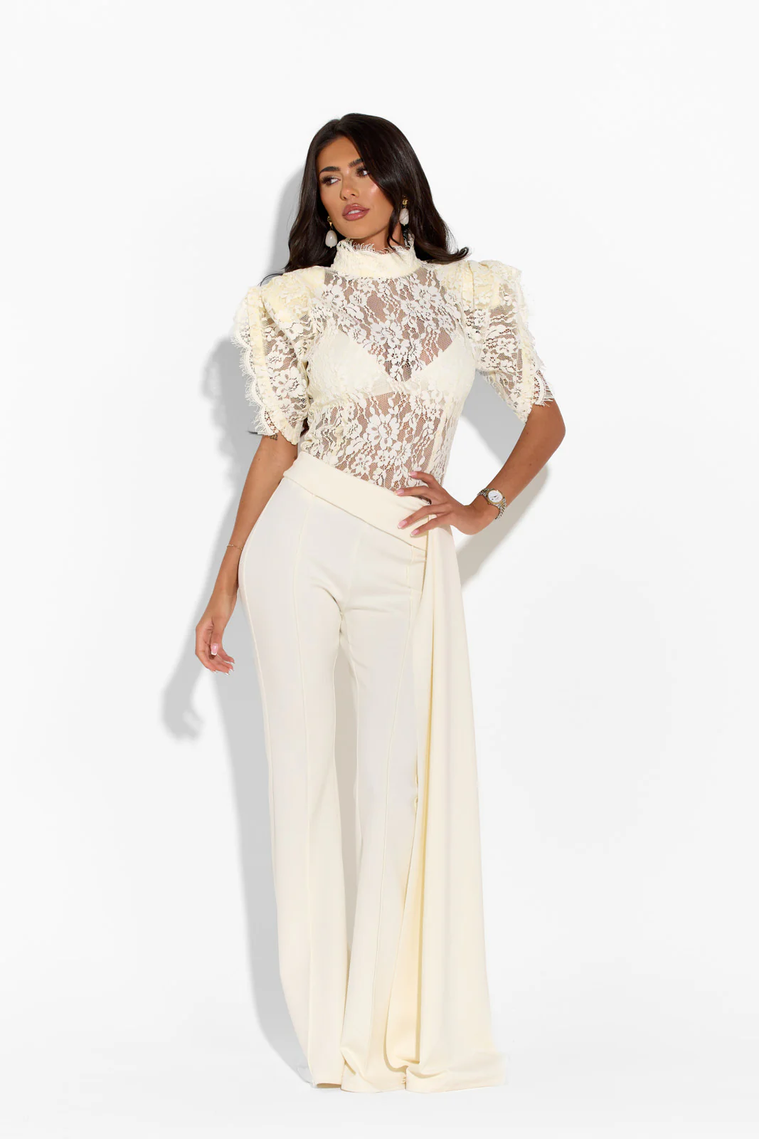 GARDENIA Ivory Lace Top - Image 9