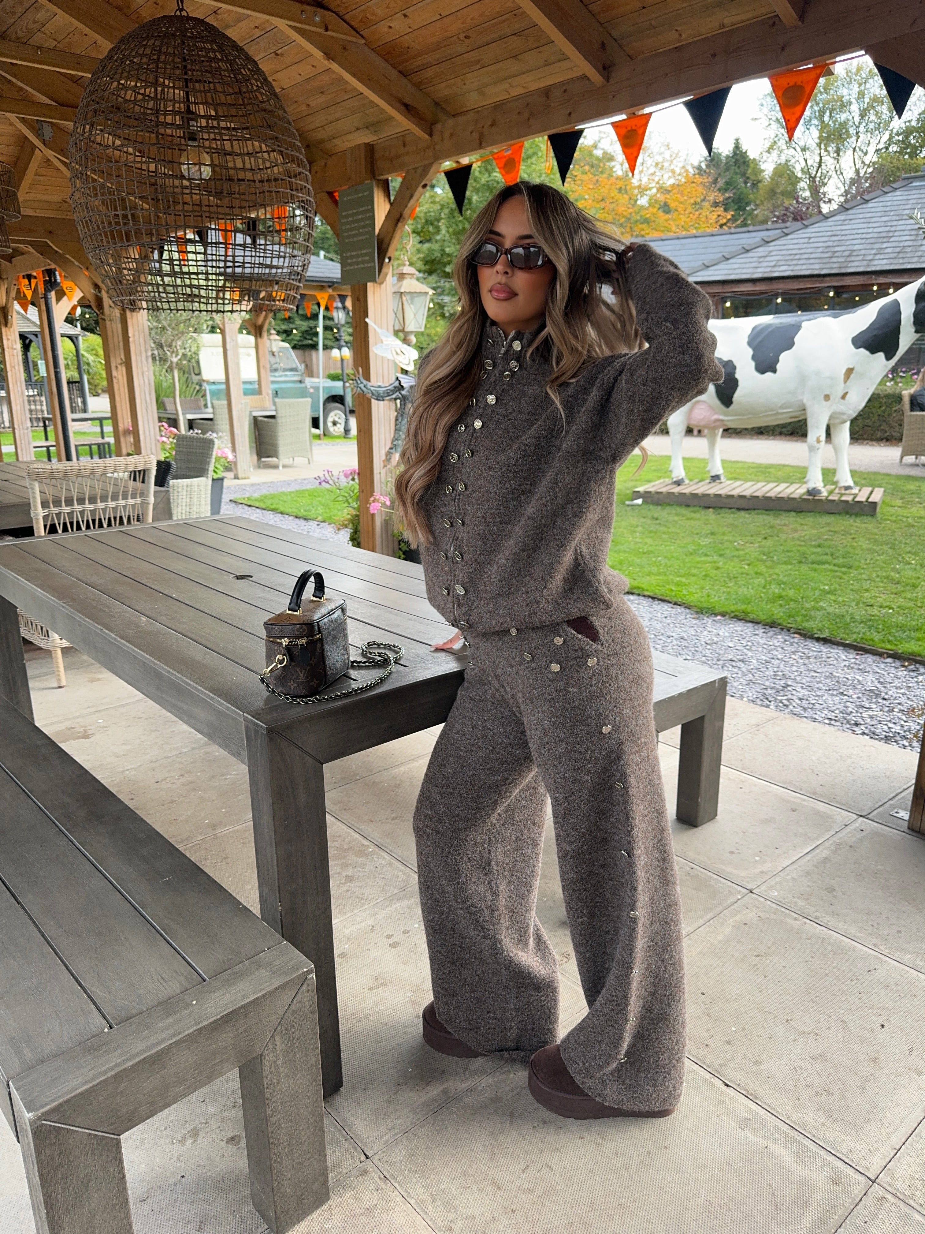 ‘MAUVE’ CHOCOLATE KNIT TROUSERS (REGULAR) - Image 4