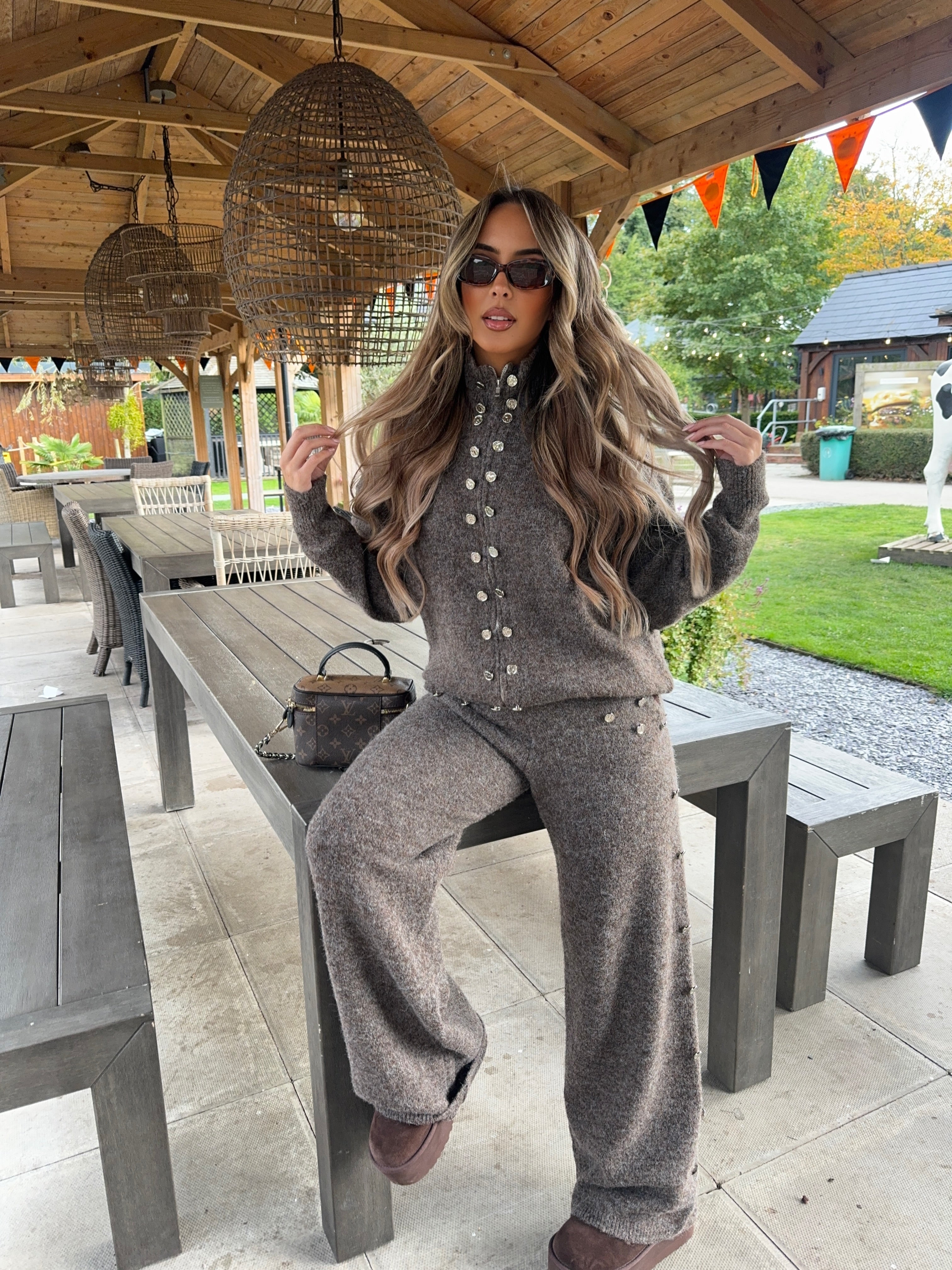 ‘MAUVE’ CHOCOLATE KNIT TROUSERS (REGULAR) - Image 9
