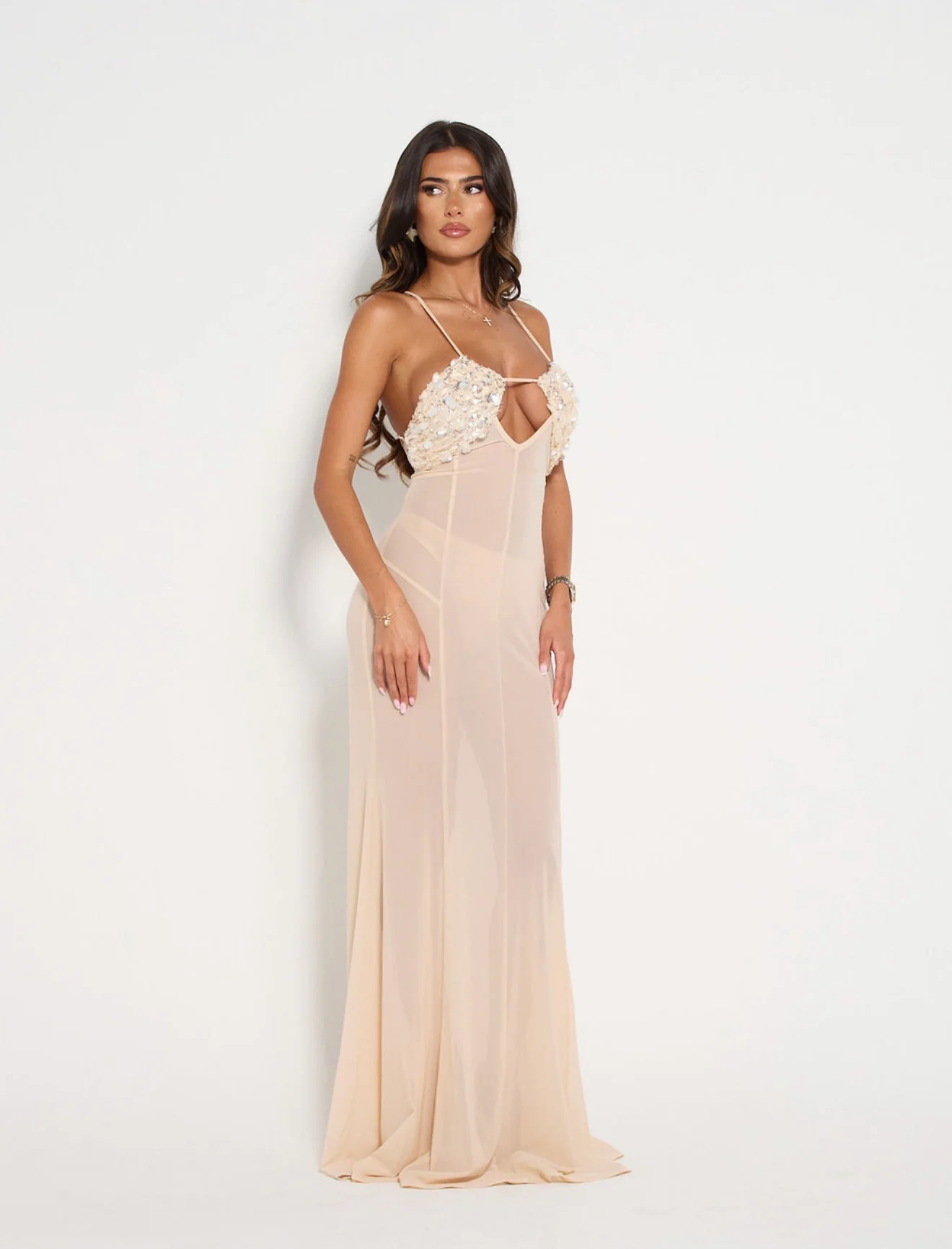 XANTHE Sequin Mesh Maxi - Image 2